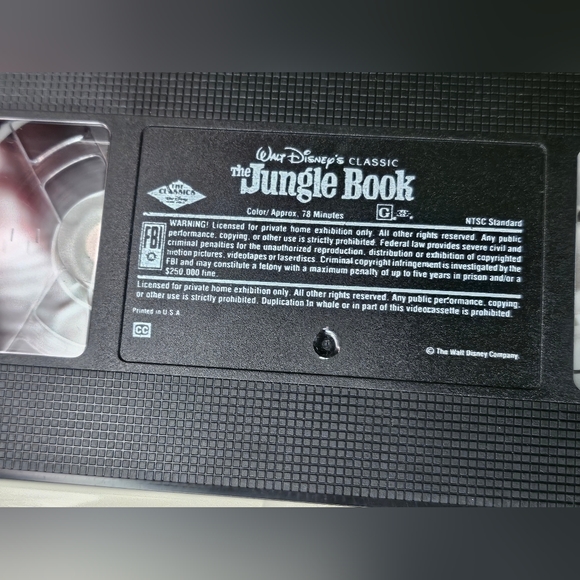 RARE/MINT CONDITON - Disney's "The Jungle Book" Black Diamond Classics VHS 1122 - Picture 8 of 12